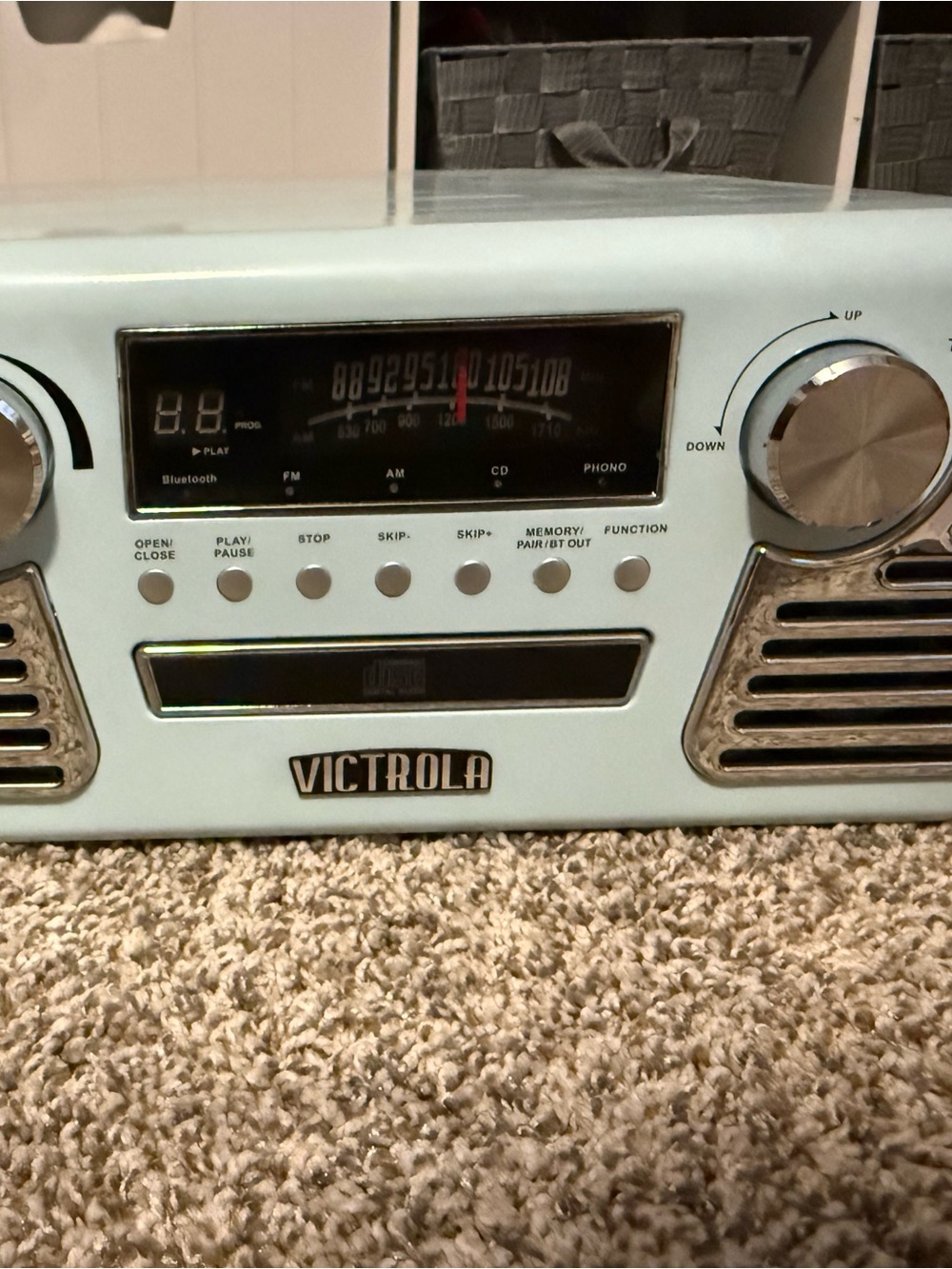 Retro record player, Bluetooth, AM/FM, CD
